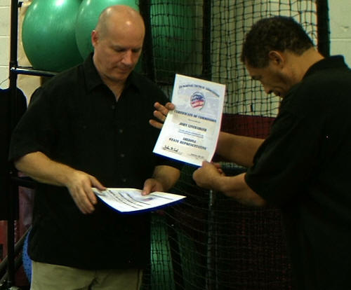 US Martial Tactical Training Seminar John Linebarger Certificate